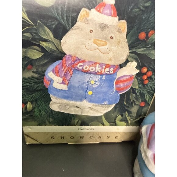 Hallmark 1996 Keepsake Cookie Jar Friends CARMEN Ceramic CAT Ornament - Picture 4 of 13